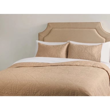 CUBRECAMA RIPLEY HOME FLORAL 2 PLAZAS TAUPE - 1