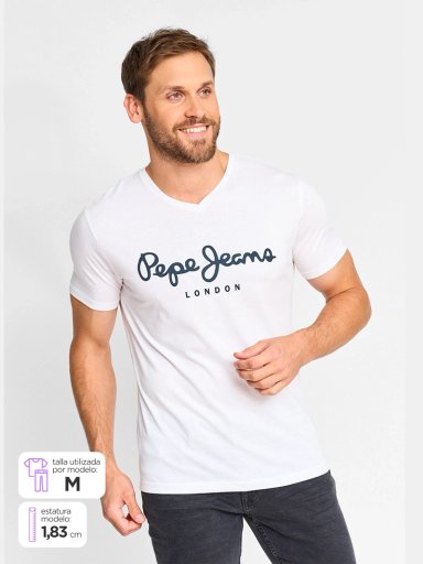 POLERA HOMBRE PEPE JEANS MANGA CORTA CUELLO V - 1