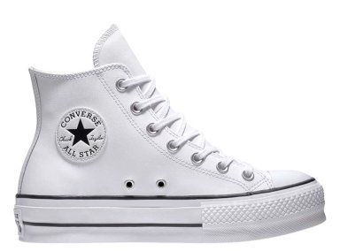 ZAPATILLAS MUJER CONVERSE URBANAS BLANCO CHUCK TAYLOR ALL STAR LIFT HI CUERO - 1