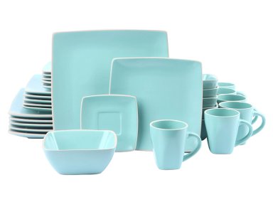 JUEGO VAJILLA RIPLEY HOME CUADRADO AQUA CERÁMICA 30 PIEZAS - 2
