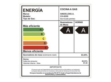 COCINA A GAS SINDELEN CH-6200IN 4 PLATOS ACERO - 5