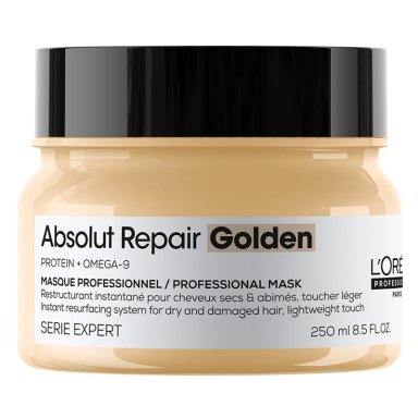 MÁSCARA DORADA L'ORÉAL PROOFESSIONNEL REPARACIÓN CABELLO DAÑADO ABSOLUT REPPAIR 250 ML - 1