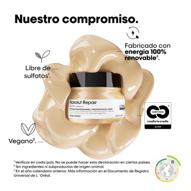 MÁSCARA REPARACIÓN L'ORÉAL PROFESSIONNEL REPARACIÓN CABELLO DAÑADO ABSOLUT REPAIR 250 ML - 9