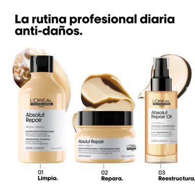 SHAMPOO REPARACIÓN L'ORÉAL PROFESSIONNEL REPARACIÓN CABELLO DAÑADO ABSOLUT REPAIR 300 ML - 5