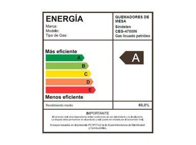 ENCIMERA A GAS SINDELEN CEG-4700IN 5 PLATOS ACERO - 4