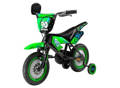 BICICLETA INFANTIL OXFORD MOTOBIKE NEGRO/VERDE ARO 12 - 3