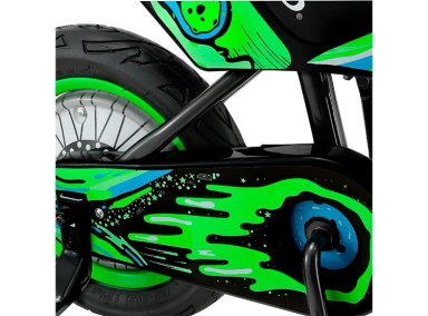 BICICLETA INFANTIL OXFORD MOTOBIKE NEGRO/VERDE ARO 12 - 4