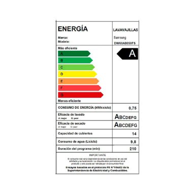 LAVAVAJILLAS SAMSUNG SMARTTHINGS 14 CUBIERTOS DW60A8050FS/ZS - 11