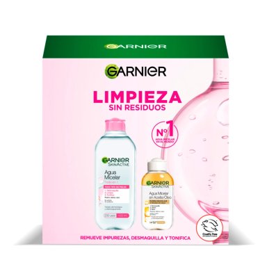 TRATAMIENTO FACIAL GARNIER HIDRATANTE RUTINA LIMPIEZA MICELARES SKIN ACTIVE - 1