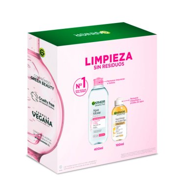 TRATAMIENTO FACIAL GARNIER HIDRATANTE RUTINA LIMPIEZA MICELARES SKIN ACTIVE - 2