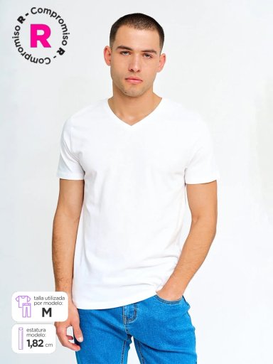 POLERA HOMBRE INDEX MANGA CORTA CUELLO V - 1