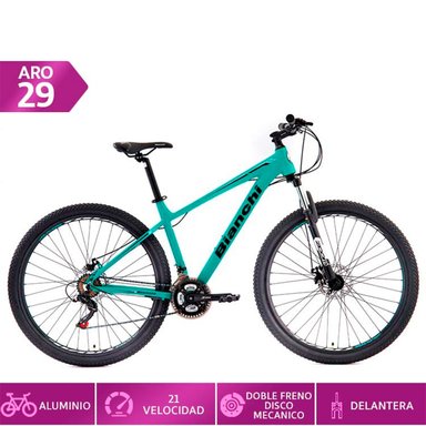 BICICLETA MTB BIANCHI STONE MOUNTAIN SX M 21V CELESTE ARO 29 - 1