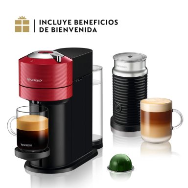 CAFETERA NESPRESSO CÁPSULA VERTUO NEXT ROJO + ESPUMADOR DE LECHE AEROCCINO 3 - 2