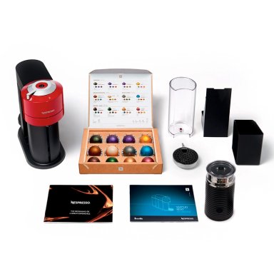 CAFETERA NESPRESSO CÁPSULA VERTUO NEXT ROJO + ESPUMADOR DE LECHE AEROCCINO 3 - 12