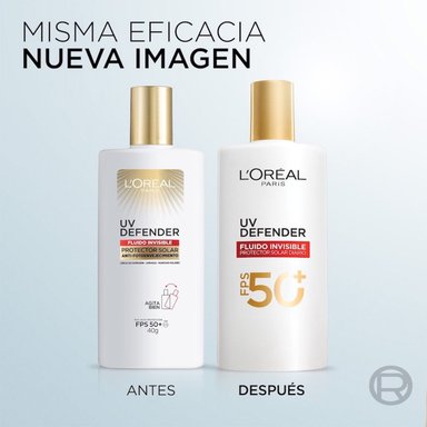 PROTECTOR SOLAR FACIAL LOREAL ANTIEDAD DERMO EXPERTISE UV DEFENDER FLUIDO INVISIBLE SPF 50 40 ML - 2