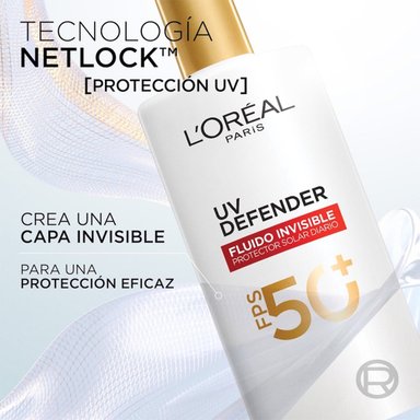 PROTECTOR SOLAR FACIAL LOREAL ANTIEDAD DERMO EXPERTISE UV DEFENDER FLUIDO INVISIBLE SPF 50 40 ML - 3
