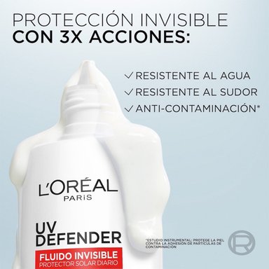 PROTECTOR SOLAR FACIAL LOREAL ANTIEDAD DERMO EXPERTISE UV DEFENDER FLUIDO INVISIBLE SPF 50 40 ML - 5
