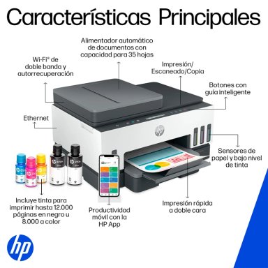 IMPRESORA MULTIFUNCIONAL HP SMART TANK 750 WIFI DUPLEX ADF - 4