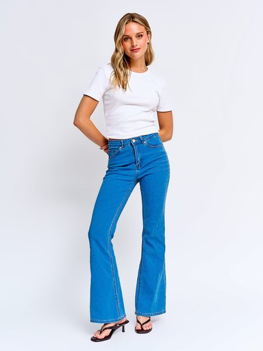 JEANS MUJER INDEX ALGODÓN FLARE TIRO MEDIO - 2