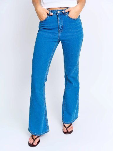 JEANS MUJER INDEX ALGODÓN FLARE TIRO MEDIO - 3