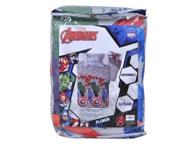 PLUMÓN MARVEL AVENGERS WAR 1.5 PLAZAS GRIS ESTAMPADO - 4