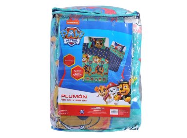 PLUMÓN PAW PATROL TRIANGULO 1.5 PLAZAS TURQUESA ESTAMPADO - 4