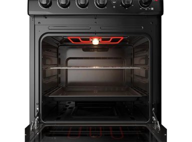 COCINA A GAS FENSA F3000 BT 4 PLATOS GRILL NEGRO - 5
