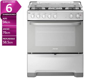 COCINA A GAS FENSA F5500 T 5 PLATOS GRILL GRIS - 1