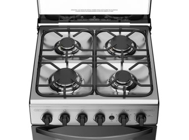 COCINA A GAS MADEMSA M785 T 4 PLATOS GRILL ACERO - 4