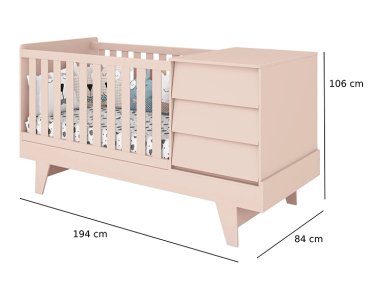 CAMA TRANSICION KIDSCOOL 3 EN 1 NOAH 20040 ROSADO - 2
