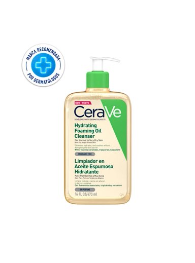 LIMPIADOR EN ACEITE ESPUMOSO HIDRATANTE CERAVE 473 ML - 1