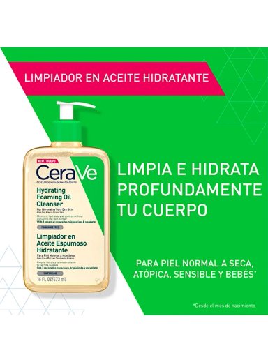 LIMPIADOR EN ACEITE ESPUMOSO HIDRATANTE CERAVE 473 ML - 2