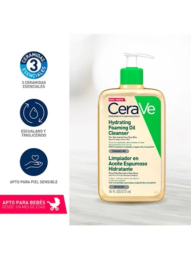 LIMPIADOR EN ACEITE ESPUMOSO HIDRATANTE CERAVE 473 ML - 4