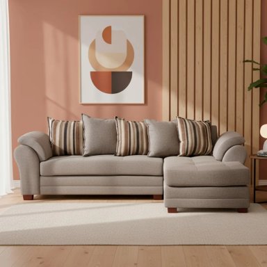 SOFÁ SECCIONAL LIVING FACTORY MUSTANG DERECHO 5 CUERPOS LINO - 1