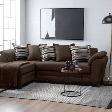 SOFÁ SECCIONAL LIVING FACTORY MUSTANG IZQUIERDO 5 CUERPOS LINO - 1