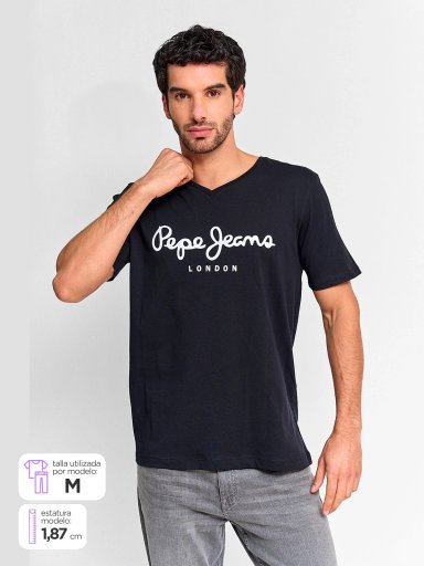 POLERA HOMBRE PEPE JEANS MANGA CORTA CUELLO V - 1