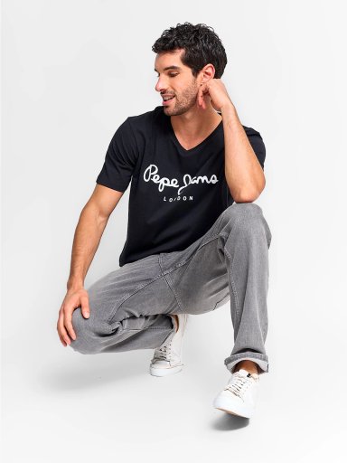 POLERA HOMBRE PEPE JEANS MANGA CORTA CUELLO V - 4