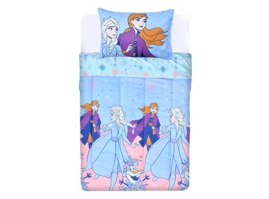 PLUMÓN DISNEY FROZEN OLAF 1.5 PLAZAS CELESTE ESTAMPADO - 2