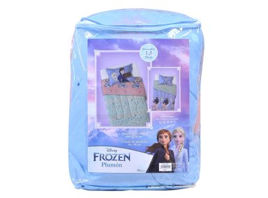 PLUMÓN DISNEY FROZEN OLAF 1.5 PLAZAS CELESTE ESTAMPADO - 4