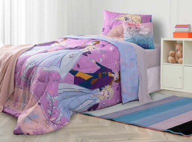 PLUMÓN DISNEY FROZEN HAPPINESS 1.5 PLAZAS VIOLETA ESTAMPADO - 4