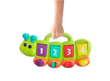 JUGUETE INTERACTIVO ESTIMULACIÓN INFANTINO CUNCUNA LIGHT SOUND POP BUDDY VERDE - 2