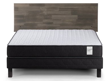 JUEGO DE DORMITORIO ROSEN CAMA EUROPEA WAVE BN 2 PLAZAS + RESPALDO TABOR GRAFITO - 1