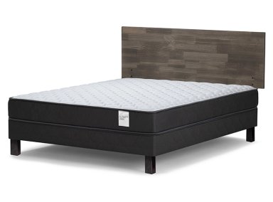 JUEGO DE DORMITORIO ROSEN CAMA EUROPEA WAVE BN 2 PLAZAS + RESPALDO TABOR GRAFITO - 2