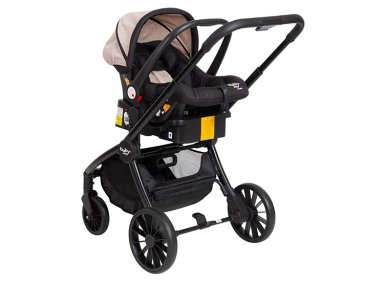COCHE TRAVEL SYSTEM BABY WAY 3 EN 1 NEGRO - 3