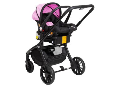 COCHE TRAVEL SYSTEM BABY WAY 3 EN 1 NEGRO - 3