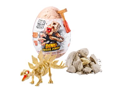 HUEVO CON ESQUELETO DE DINOSAURIO ZURU PARA EXCAVAR Y ARMAR ROBO ALIVE - 1