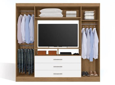 CLOSET YARDAS FREIJO G584 LCD 46 2 PUERTAS 3 CAJONES BLANCO - 2