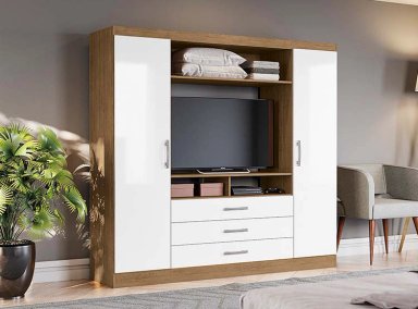 CLOSET YARDAS FREIJO G584 LCD 46 2 PUERTAS 3 CAJONES BLANCO - 4