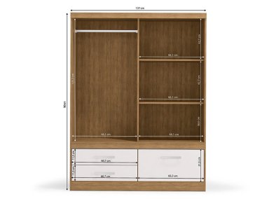 CLOSET YARDAS FREIJO S582 BLANCO 2P 3C - 4