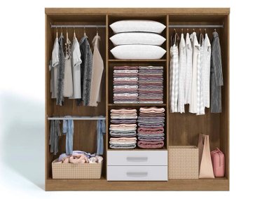 CLOSET YARDAS FREIJO S446 6 PUERTAS 2 CAJONES BLANCO - 2